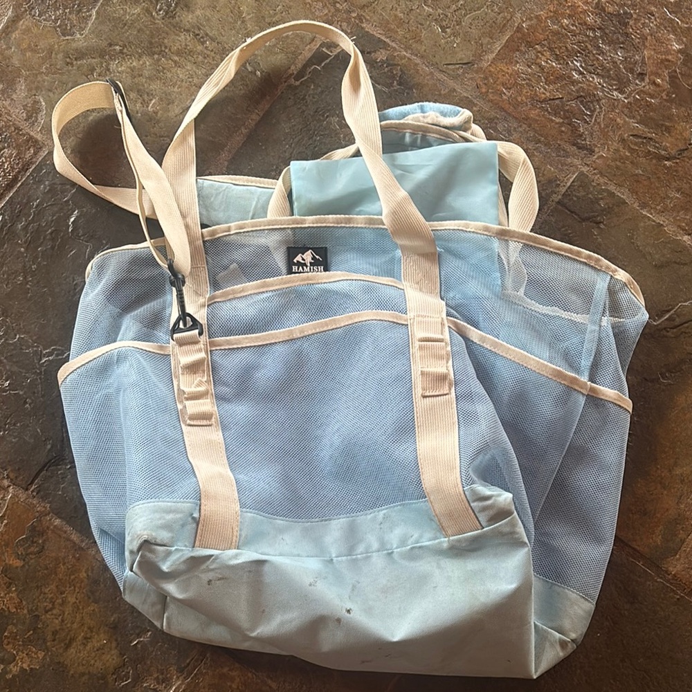 Blue and Cream Tote